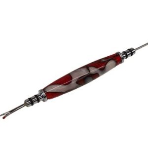 Double Ended Seam Ripper – Red and White with Black Lines